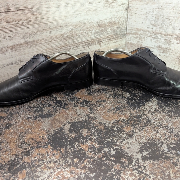 Mens Bally Romeo Oxford Shoes Sz 10 EEE Made in Italy Black Leather